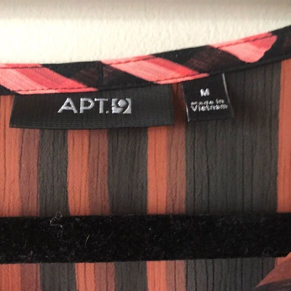 Apt.9 Sleeveless Multicolor Sheer Ruffle Dress/Swimsuit Coverup Size Medium - Picture 3 of 10